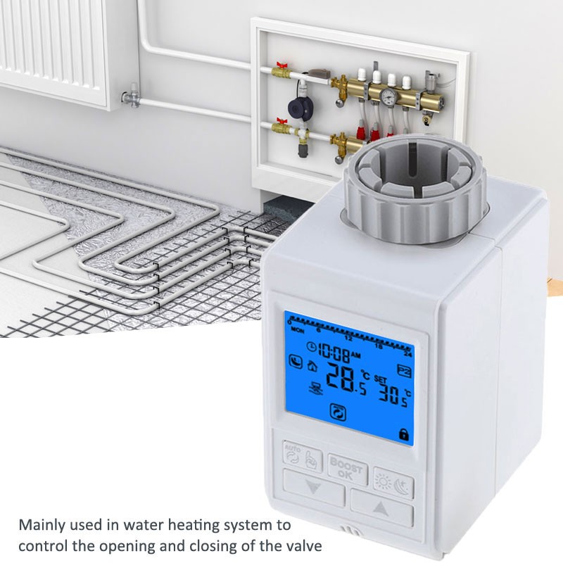 Radiator Thermostat Valve Digital Programmable Head Thermostatic