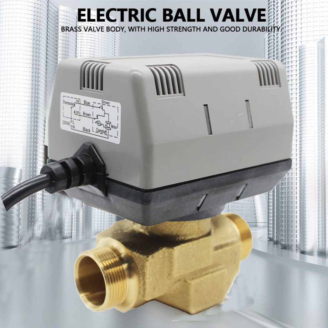 HVAC System 2 Way DN22 Female Motorized Valve