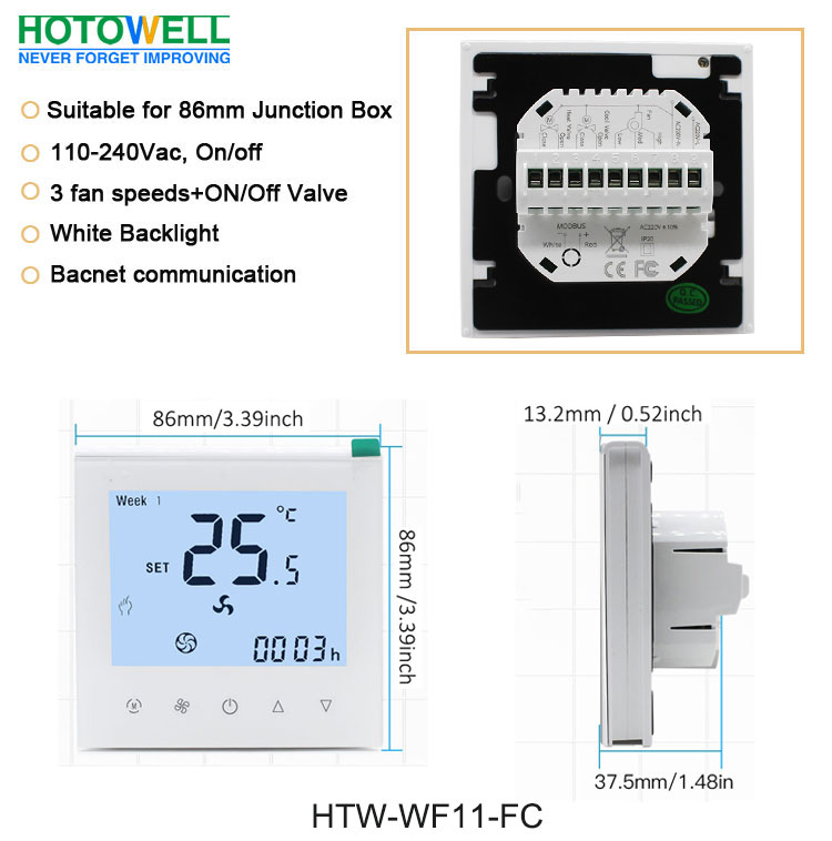 Details of FCU thermostat WF11-FC