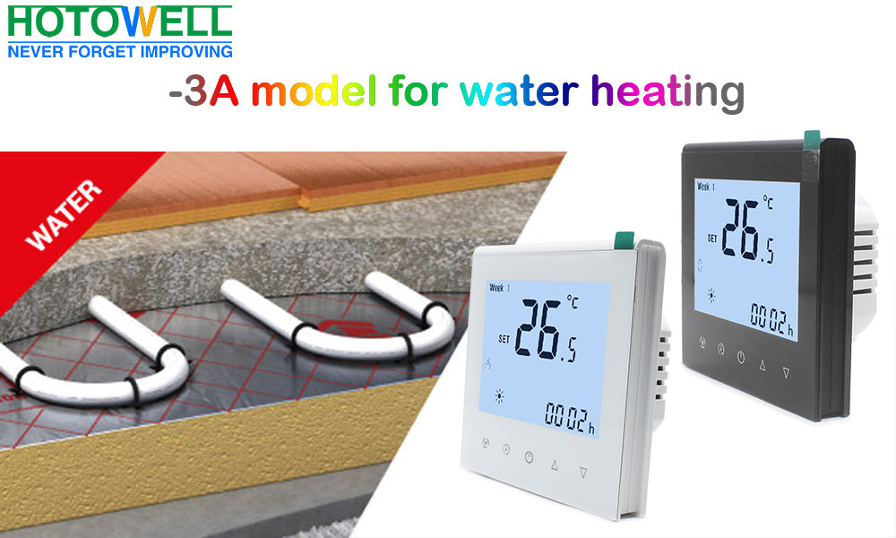 Underfloor water heating thermostat