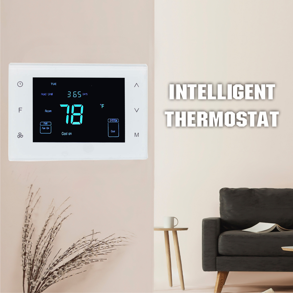Digital Programmable Multi-stage 24vac Wall mounted wifi thermostat for heating pump system