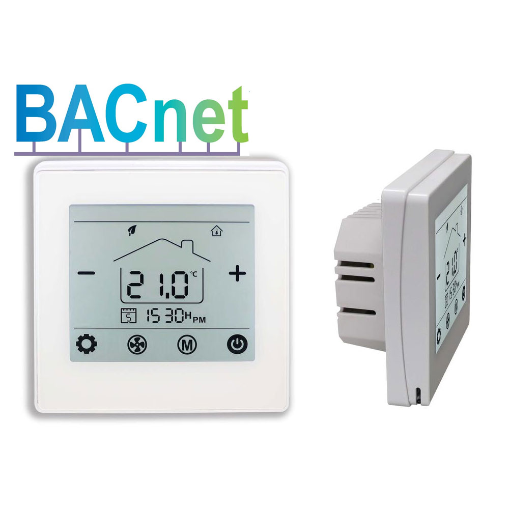 230Vac BACnet Fan Coil Thermostat Digital Room Thermostat with Optional Keycard Function