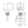 Interruptor rojo sensor de flujo de agua paleta interruptor de flujo térmico hfs 25