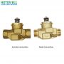 2022 water pipe air conditioner 24v motorized electric electro brass ball valve with actuator 