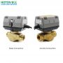 Heating Zone 2 Port 24V Air Conditioner Electric Motorized Ball Valve
