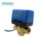 Brass 2 way electric ball valve 24V Modulating Motorized Valve For Central Air Conditioning Cool Heat Water