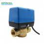 Brass 2 way electric ball valve 24V Modulating Motorized Valve For Central Air Conditioning Cool Heat Water