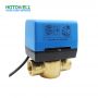 Brass 2 way electric ball valve 24V Modulating Motorized Valve For Central Air Conditioning Cool Heat Water