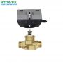 Válvula motorizada macho / hembra motorizada de 3 vías y 3 vías para sistema hvac