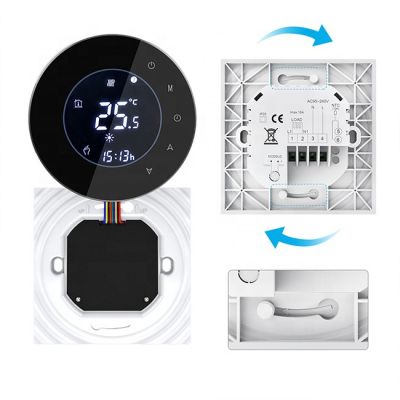 Nido en forma de tercera generación Color blanco Sala digital Pantalla táctil Smart Wifi Termostato