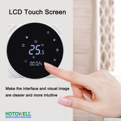 Digital Touch Screen Programmable Modbus Thermostat For Fan Coil System