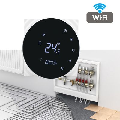 WiFi 7 Day Programmable White Smart Thermostat 
