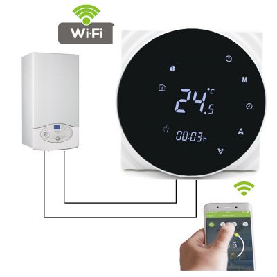Termostato inteligente blanco programable WiFi de 7 días
