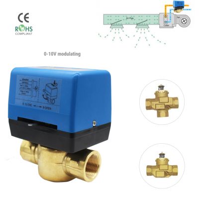 3 Way 0-10V Modulating Motorized Valve
