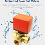 2 Way Thermostatic Temperature Control Room Heating/Cooling  Ball Valve