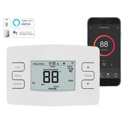 American Standard Battery 24V multi stage button wifi smart thermostat for Heat pump or air conditioner 