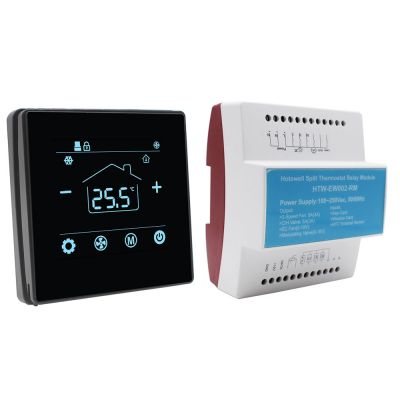 Noise-Free Hotel Room FCU Lighting Touch Screen Split Controller Thermostat