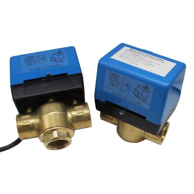 24V 0-10V/4~20mA Modulating water valve electric actuator Motorized solenoid valve For FCU 