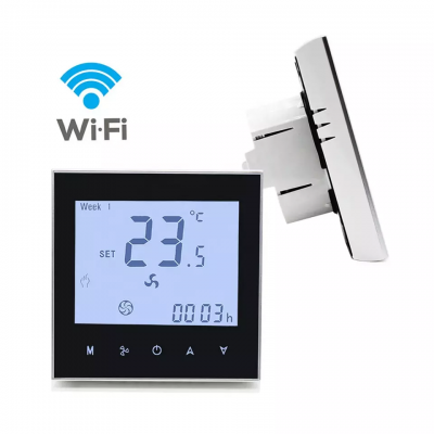 2/4 Pipes Fan Coil Smart WI-FI Modbus Connection Hotel Thermostat With Keycard