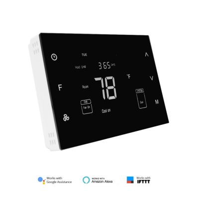 Hotowell Heat Pump Thermostat 7 Day Programmable Smart Wifi Thermostat with Big LCD Screen FN7-WF