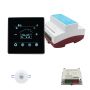 110Vac Flat Tempered Glass Screen Thermostat Temperature Controller With EC Fan and Modulating Valve