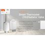 Actuador de válvula de radiador inteligente para el hogar, pantalla LED grande, termostato programable blanco para calefacción interior