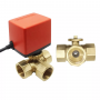 Válvula de bola eléctrica AC220V/110V/24V Válvula de bola eléctrica de latón Válvula de control de flujo de 2 vías