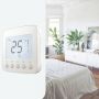 Smart Digital Thermostat White 3 Speed Fan Coil Thermostat with Keypad Lock Function