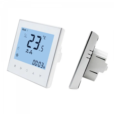 0-10V Modulating Fan Coil 3 Fan Speed Thermostat Modbus Touch Screen Temperature Controller HTW-WF01-FC