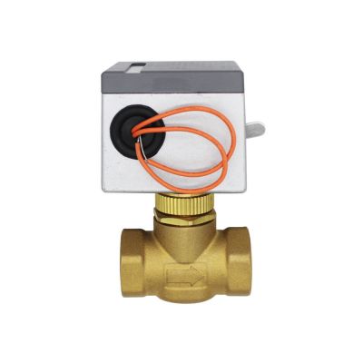 HVAC System Electric Motorized Control Valve Water Flow Control