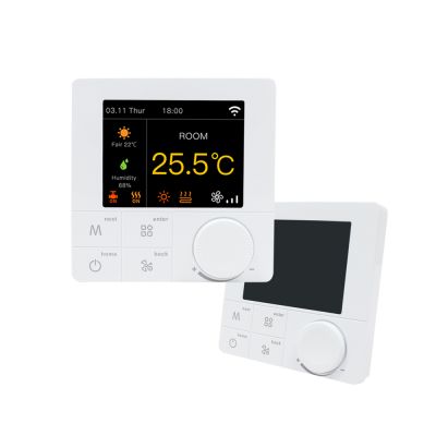 95~240VAC Weekly Programmable RGB Colorful LCD Touch Smart Thermostat
