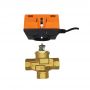 Válvula motorizada de latón de 3 vías, válvula de agua de latón eléctrica Spdt