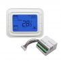 White Housing Blue/Green Backlight Optional 3 Speed Fan Coil Thermostat T6865
